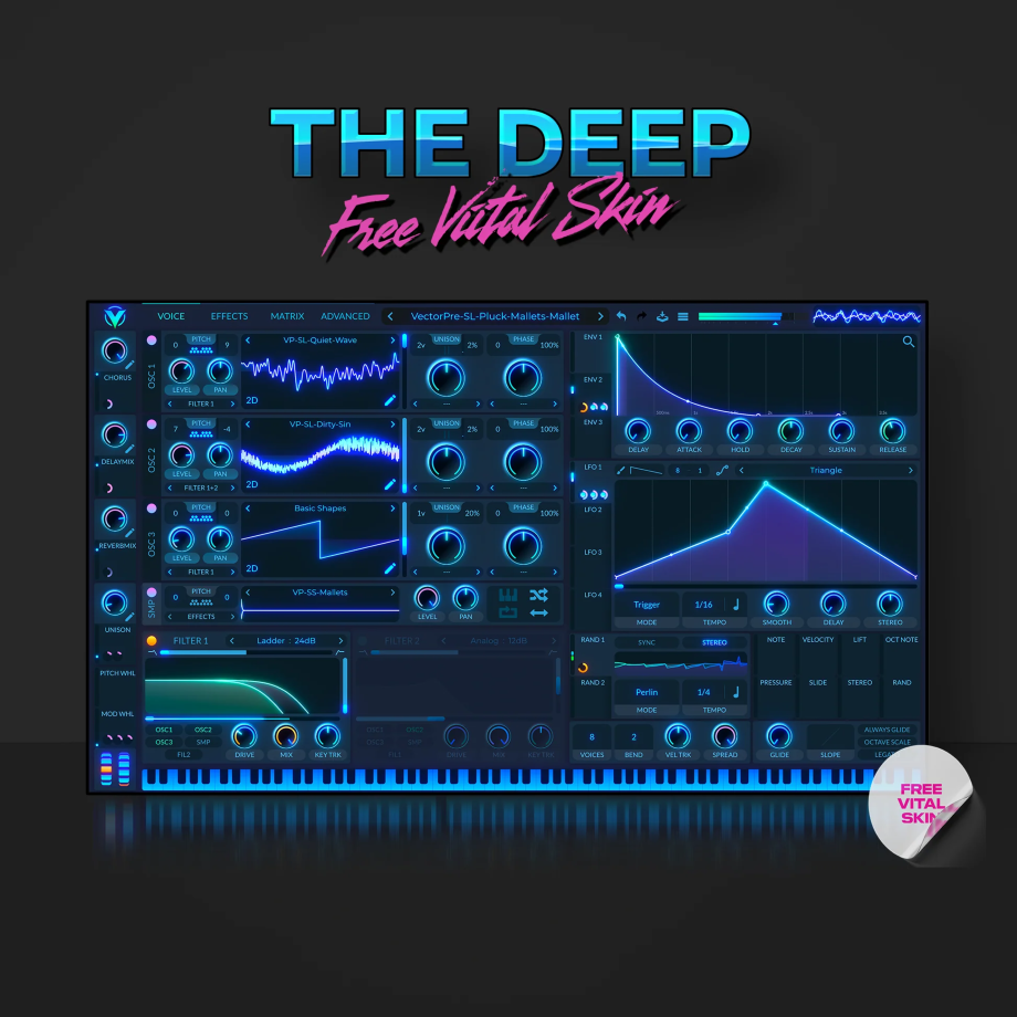 The Deep, a free skin for Vital VST